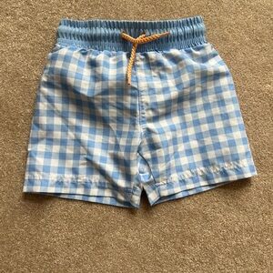 Tommy Bahama Blue and White Buffalo plaid Checkered swim